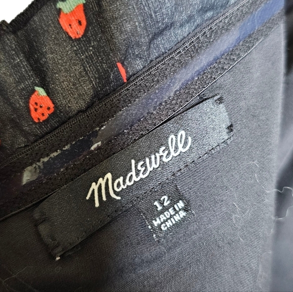 Pintuck Cami Dress in Fresh Strawberries Madewell Size 12 - Picture 5 of 7